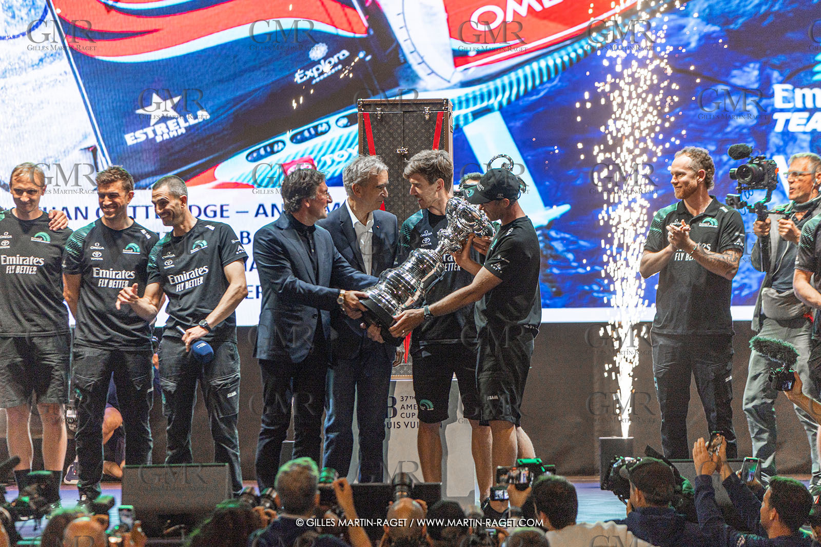 19 10 2024, Barcelona (ESP), Louis Vuitton 37th America's Cup, Final Match, Race Day 6 , Prizegiving