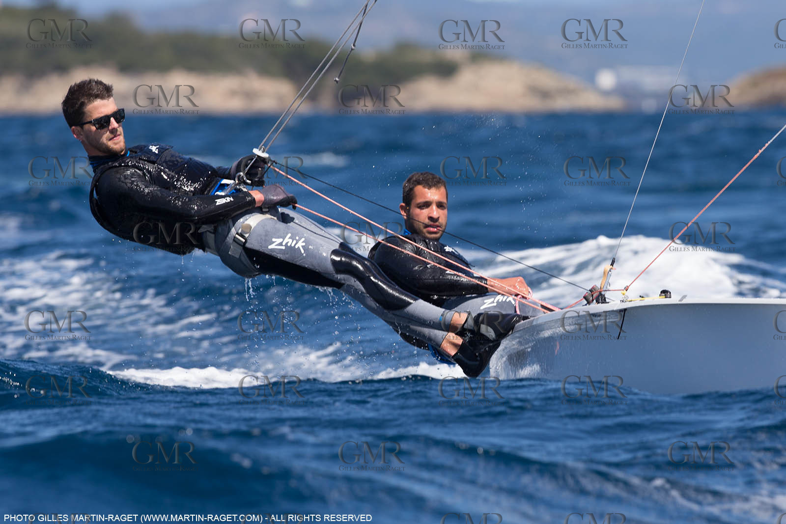 25 04 2016, Hyères (FRA,83), Jeux Olympiques Rio 2016, voile, 470, Sofian Bouvet   Jeremie Mion, SFS Voile