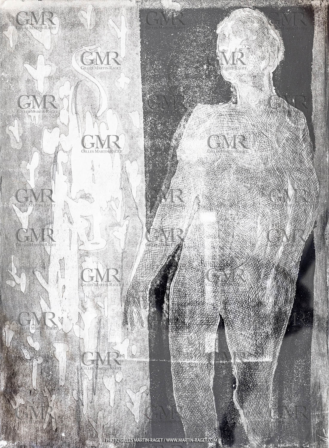 12 07 2020, St Rémy de Provence (FRA, 13) Oeuvre Germaine Richier, gravure