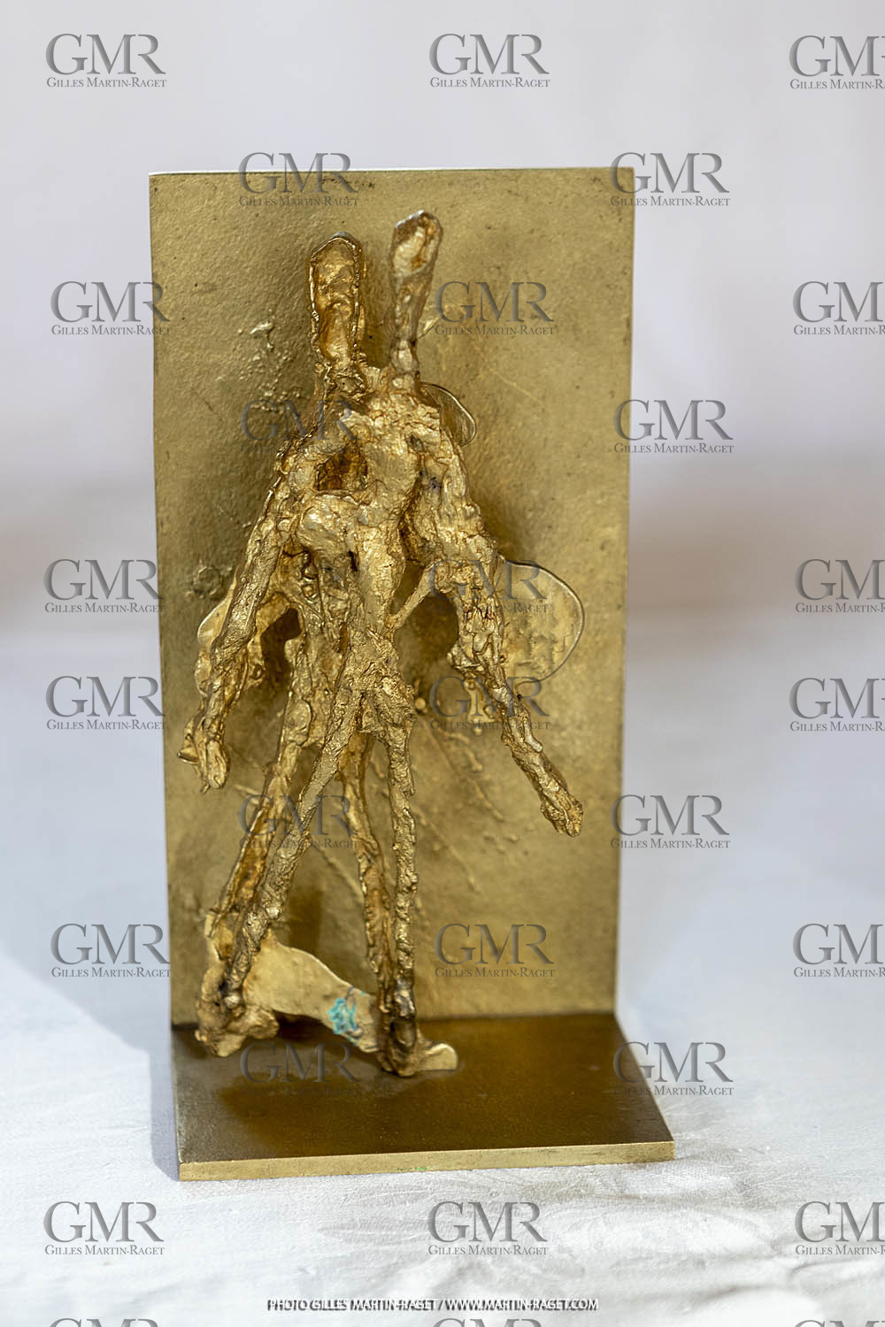 11 02 2020, St Rémy de Provence (FRA,13), Oeuvre de Germaine Richier, L'Ombre 1955, Bronze naturel nettoyé, Epreuve d'artiste, 25 x 13 x 9 cm, Collection particulière