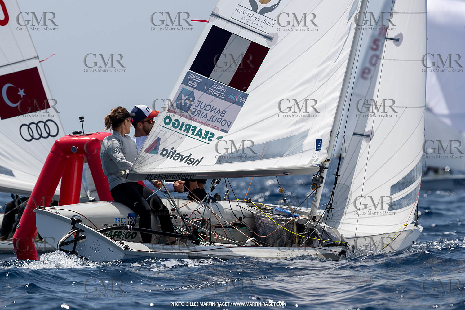09 07 2023, Marseille (FRA), Paris 2024 Sailing Test Event, Race Day 1, 470