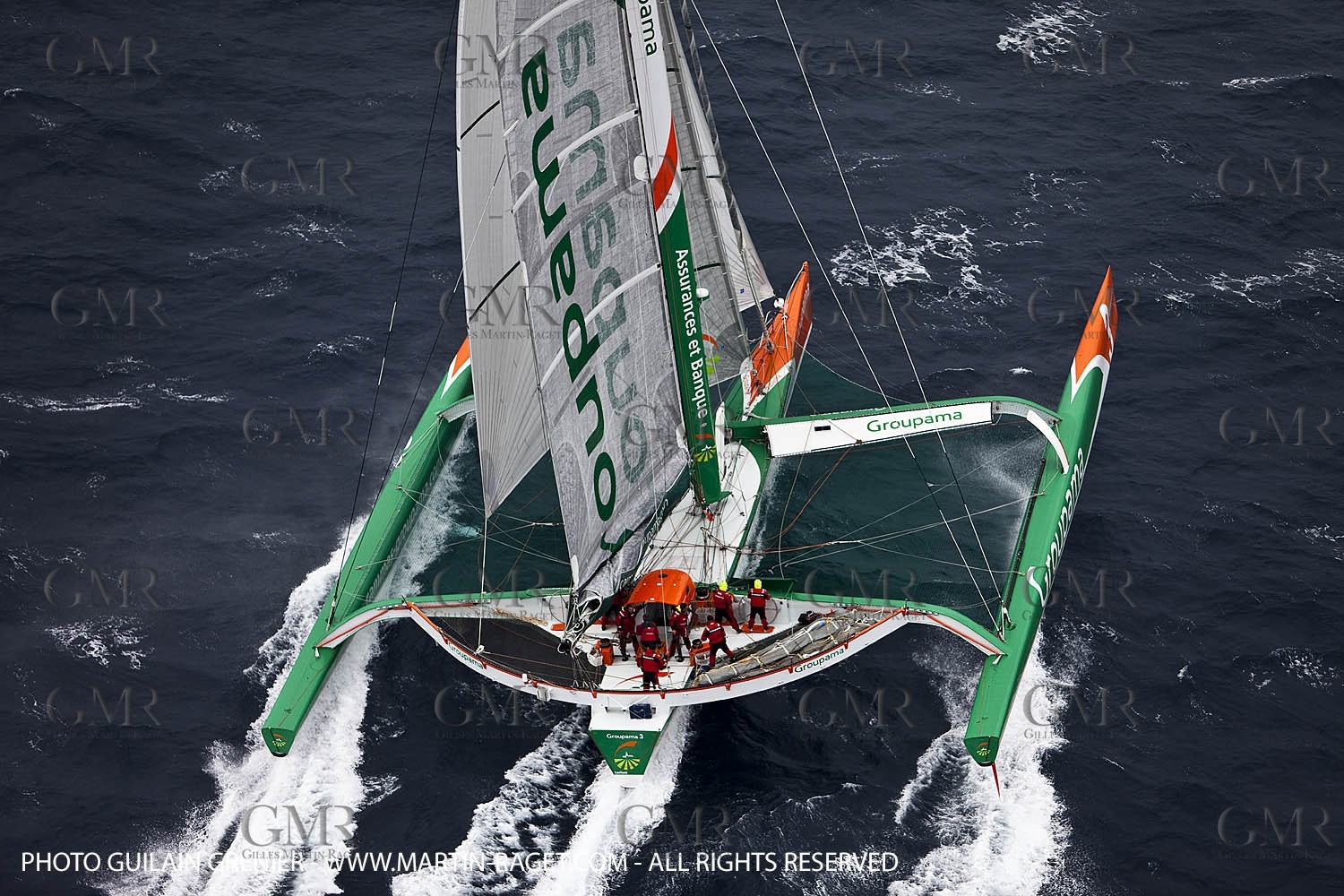 05 14 09 - Marseilles - Mediterranean Record - Groupama 3 - Franck Cammas - G Class - Start from Marseilles to Carthage (Tunisia)