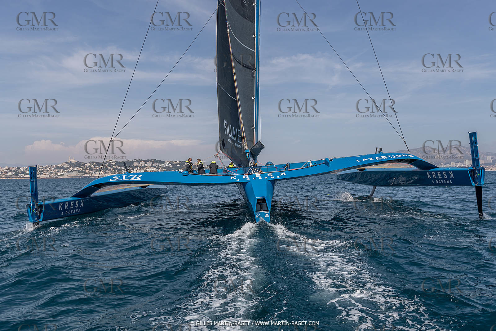 18 05 2022, Marseille (FRA), APremière navigation du trimaran Ultim SVR LAZARTIGUE à Marseille