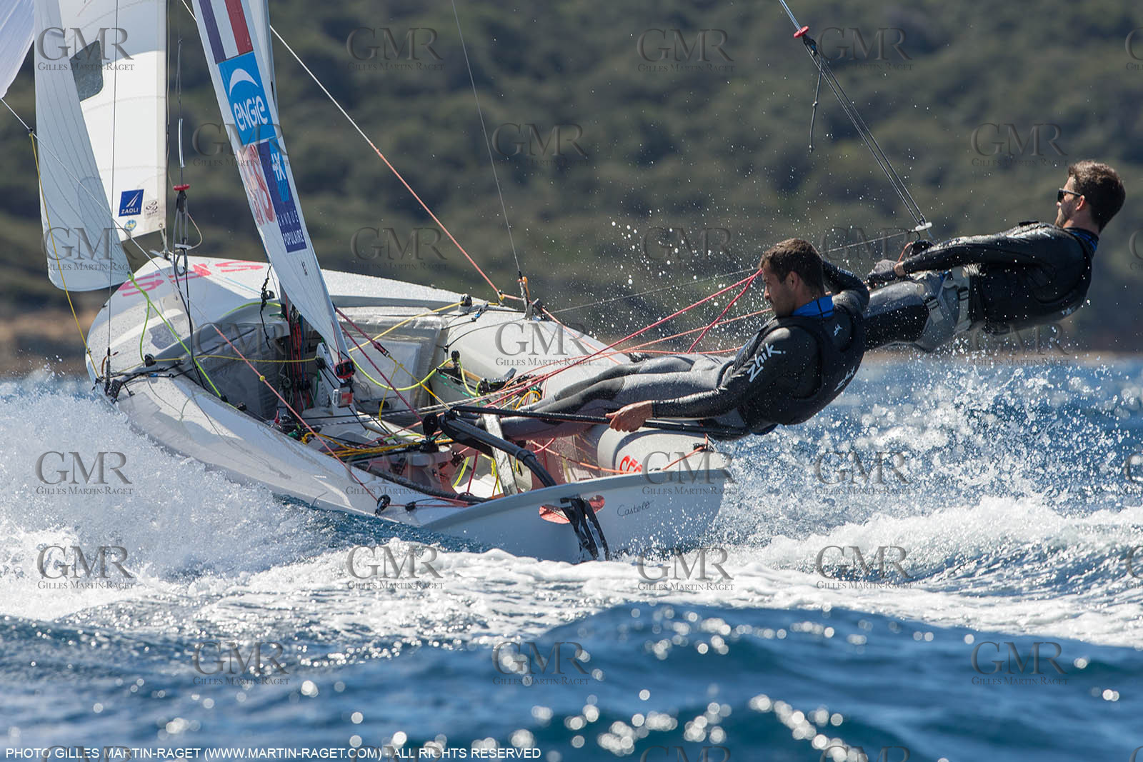 25 04 2016, Hyères (FRA,83), Jeux Olympiques Rio 2016, voile, 470, Sofian Bouvet   Jeremie Mion, SFS Voile